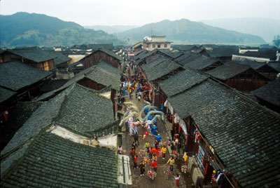 锦屏隆里古城风华六百年图