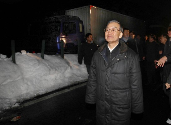 温家宝赴河北暴雪地区考察提出3项要求(组图)