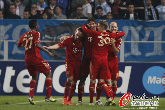 欧冠-拜仁客场2-0马赛 罗本传射戈麦斯破僵局
