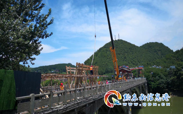 凯里下司古镇风雨廊桥建设如火如荼(图)